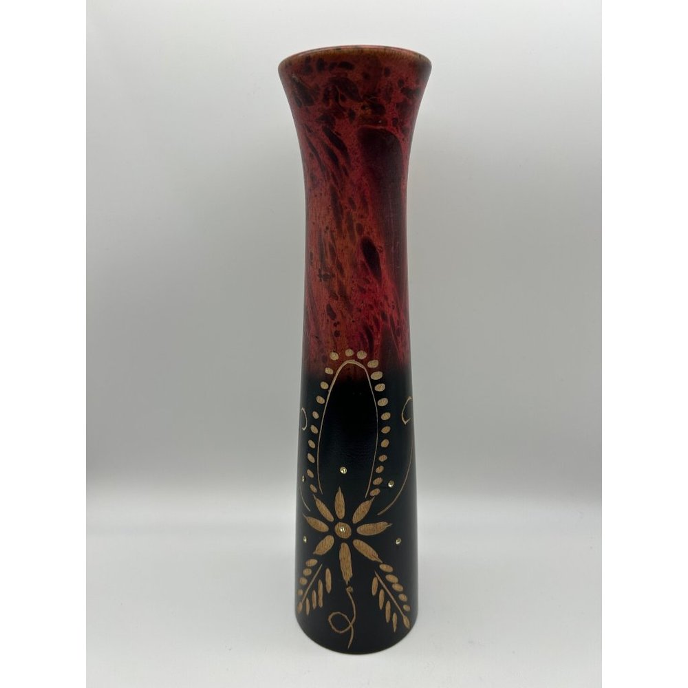 Wood Carved Vase from Jamaica